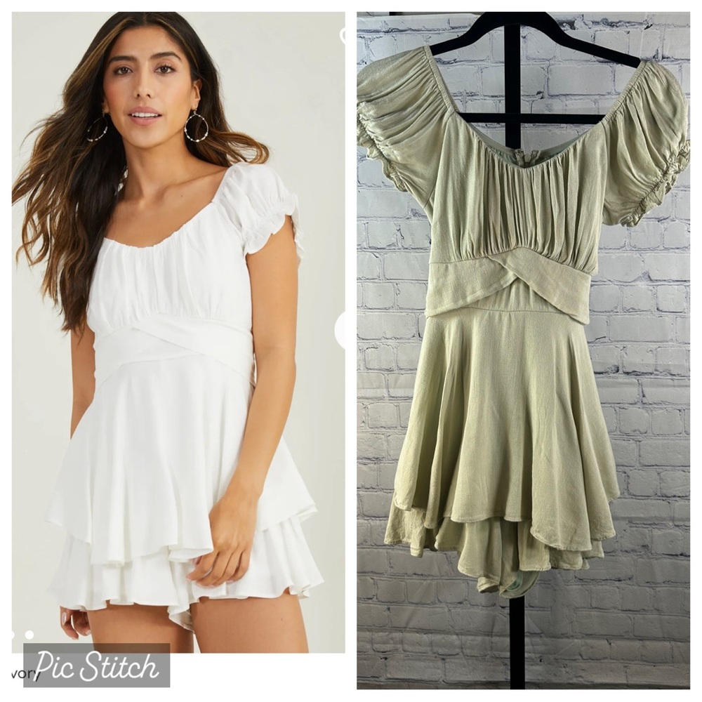 Altar'd State Sage Green Romper
